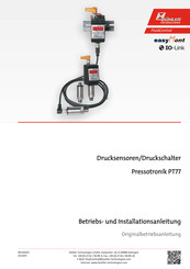 Bühler technologies Pressotronik PT77 Serie Betriebs Und Installationsanleitung