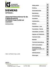 Siemens SITRANS Probe LU240 Betriebsanleitung