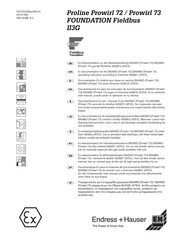 Endress+Hauser Proline Prowirl 72 Bedienungsanleitung