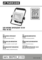 Parkside PAS 10 A3 Bedienungs- Und Sicherheitshinweise