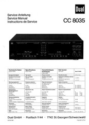 Dual CC 8035 Serviceanleitung
