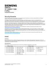 Siemens SIMATIC S7-1200 Produktinformation