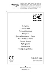Team Kalorik TKG EKP 1000 Gebrauchsanleitung