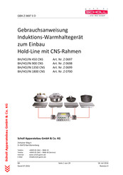 Scholl BH/HO/IN 900 CNS Gebrauchsanweisung