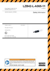 Atlas Copco LZB42-L-A065-11 Sicherheitshinweis