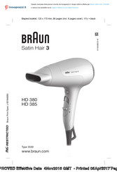 Braun Satin Hair 3 HD 380 Bedienungsanleitung