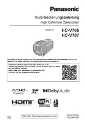 Panasonic HC-V785 Bedienungsanleitung
