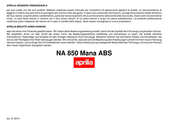 APRILIA NA 850 Mana ABS 2010 Bedienungsanleitung