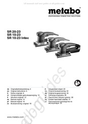 Metabo SR 10-23 Intec Originalbetriebsanleitung