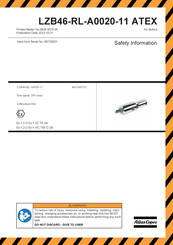 Atlas Copco LZB46-RL-A0020-11 ATEX Sicherheitshinweise