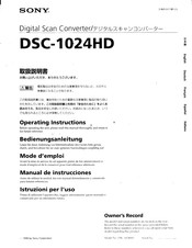 Sony DSC-1024HD Bedienungsanleitung