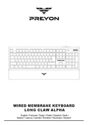 PREYON LONG CLAW ALPHA Bedienungsanleitung