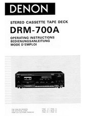 Denon DRM-700A Bedienungsanleitung
