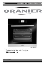 Oranier EBP 9884 10 Bedienungs- Und Installationsanleitung