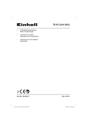 EINHELL TE-VC 2238 SACL Originalbetriebsanleitung