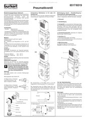 bürkert 6519 Bedienungsanleitung