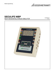 Gossen MetraWatt SECULIFE NIBP Bedienungsanleitung
