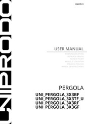 UNIPRODO UNI PERGOLA 3X3RF Bedienungsanleitung