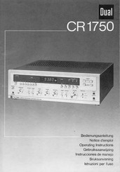 Dual CR 1750 Bedienungsanleitung