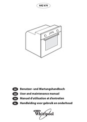 Whirlpool AKZ 670 Benutzer- Und Wartungshandbuch