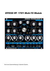 RADIKAL TECHNOLOGIES EFFEXX RT-1701 Bedienungsanleitung