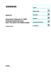 Siemens 6ES7135-4GB52-0AB0 Gerätehandbuch