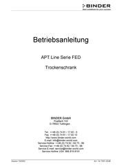 Binder FED 115 Betriebsanleitung