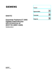 Siemens 6ES7132-4BB01-0AB0 Gerätehandbuch