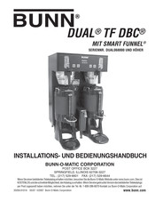 Bunn DUAL TF DBC Installations- Und Bedienungshandbuch