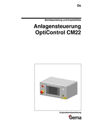 Gema OptiControl CM22 Betriebsanleitung Und Ersatzteilliste