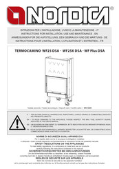 Nordica WF25 DSA Anweisungen Für Die Aufstellung, Den Gebrauch Und Die Wartung