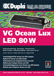 Dupla MARIN VG Ocean Lux LED 80W Gebrauchsanweisung