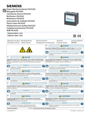 Siemens SENTRON 7KM PAC4220 Betriebsanleitung