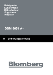 Blomberg DSM 9651 A+ Bedienungsanleitung