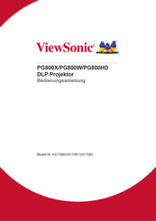 ViewSonic PG800HD Bedienungsanleitung