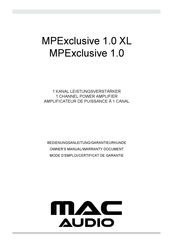 MAC Audio MPExclusive 1.0 XL Bedienungsanleitung, Garantie