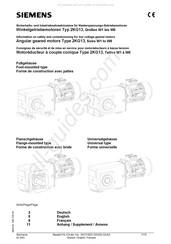 Siemens 2KG13 W5 Sicherheits- Und Inbetriebnahmehinweise