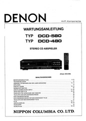 Denon DCD-480 Bedienungsanleitung
