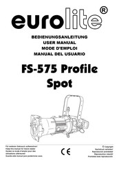 EuroLite FS-575 Profile Spot Bedienungsanleitung