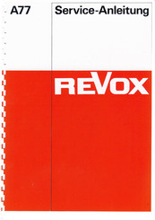 Revox a 77 Serviceanleitung