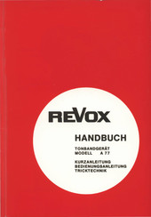 Revox A 77 Handbuch