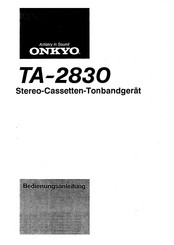 Onkyo TA-2830 Betriebsanleitung