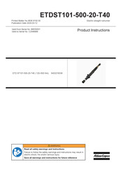 Atlas Copco ETDST101-500-20-T40 Bedienungsanleitung