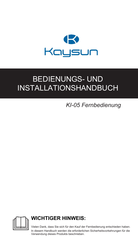 Kaysun KI-05 Bedienungs- Und Installationshandbuch