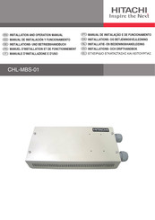 Hitachi CHL-MBS-01 Installations- Und Betriebshandbuch