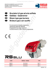 Riello Burners RS 85 BLU Montage Und Bedienungs Anleitung