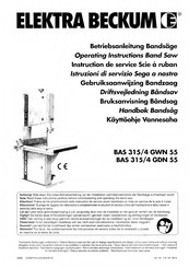 Elektra Beckum BAS 315/4 GWN 55 Betriebsanleitung