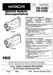 Hitachi VM-H39E Wartungsanleitung