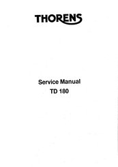 THORENS TD 180 Servicehandbuch