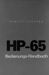 HP 65 Bedienungshandbuch